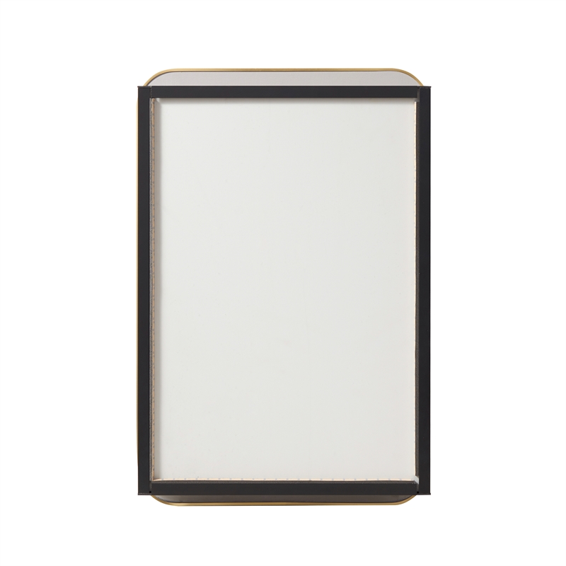 Talayuela 16 in.W x 24 in.H Aluminum Framed Medicine Cabinet in Brushed Gold