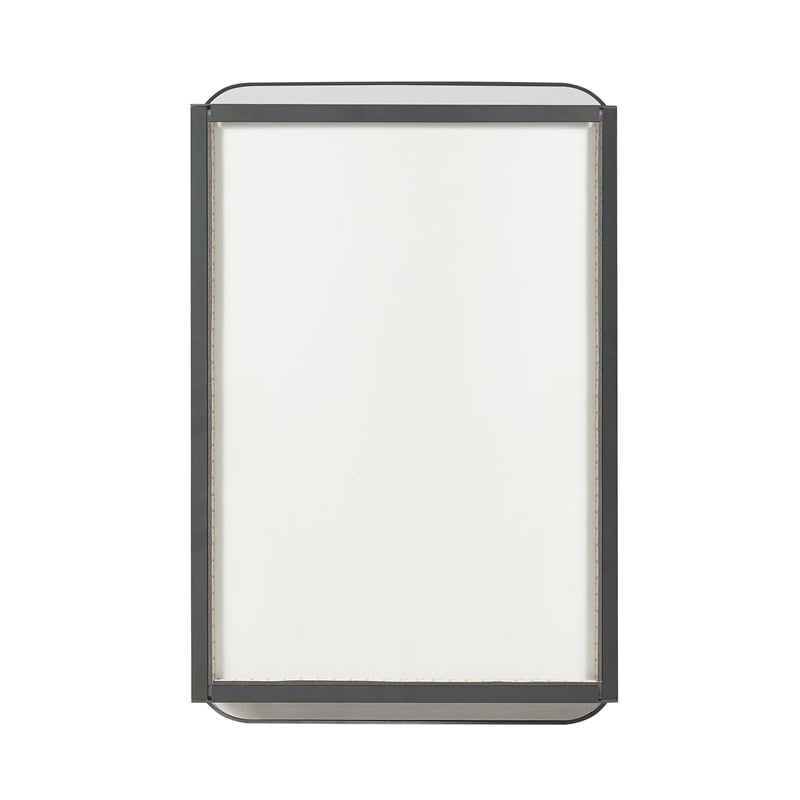 Talayuela 16 in.W x 24 in.H Aluminum Framed Medicine Cabinet in Brushed Black
