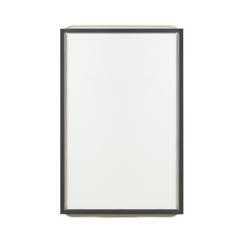 Talayuela 20 in.W x 32 in.H Aluminum Framed Medicine Cabinet in Brushed Gold