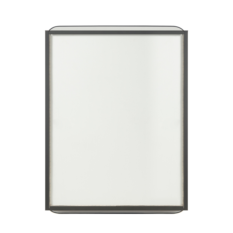 Talayuela 24 in.W x 32 in.H Aluminum Framed Medicine Cabinet in Brushed Black