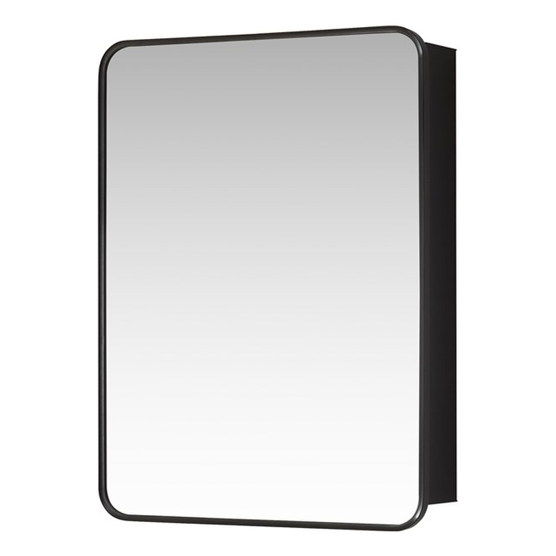 Talayuela 24 in.W x 32 in.H Aluminum Framed Medicine Cabinet in Brushed Black