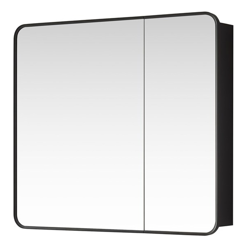 Talayuela 36 in.W x 32 in.H Aluminum Framed Medicine Cabinet in Brushed Black