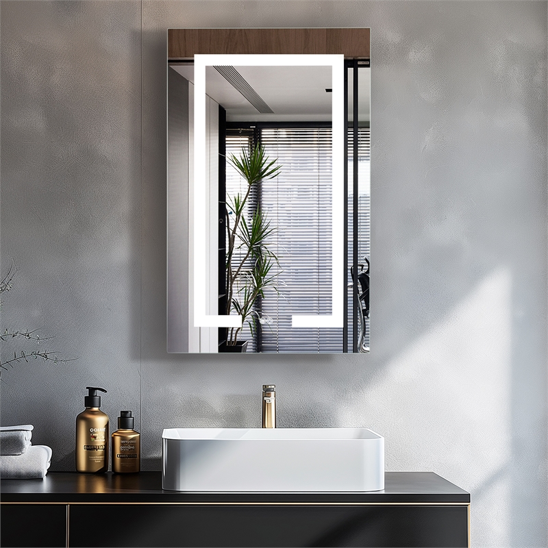 Santona 20 in.W x 32 in.H Medicine Cabinet with Aluminum Frameless LED Mirror