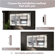 Santona 60 in.W x 32 in.H Medicine Cabinet with Aluminum Frameless LED Mirror