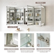 Santona 60 in.W x 32 in.H Medicine Cabinet with Aluminum Frameless LED Mirror