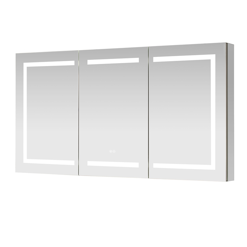 Santona 60 in.W x 32 in.H Medicine Cabinet with Aluminum Frameless LED Mirror