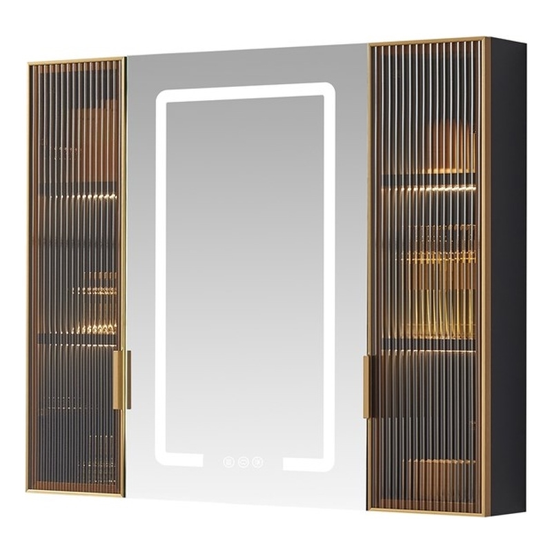 Cervia 35.4 in.W x 29.5 in.H Medicine Cabinet with Aluminum Frameless LED Mirror