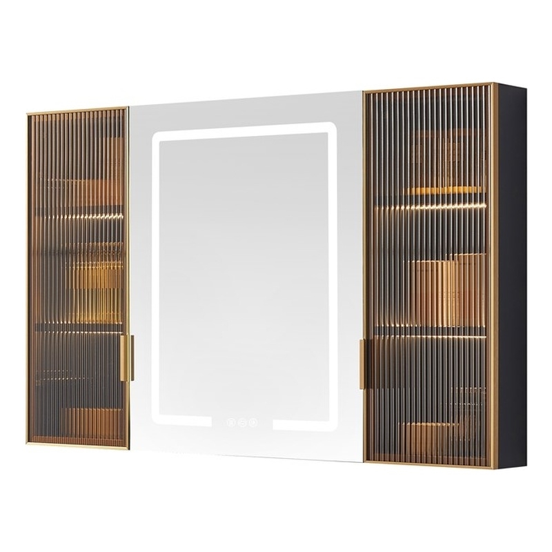 Cervia 47.2 in.W x 29.5 in.H Medicine Cabinet with Aluminum Frameless LED Mirror