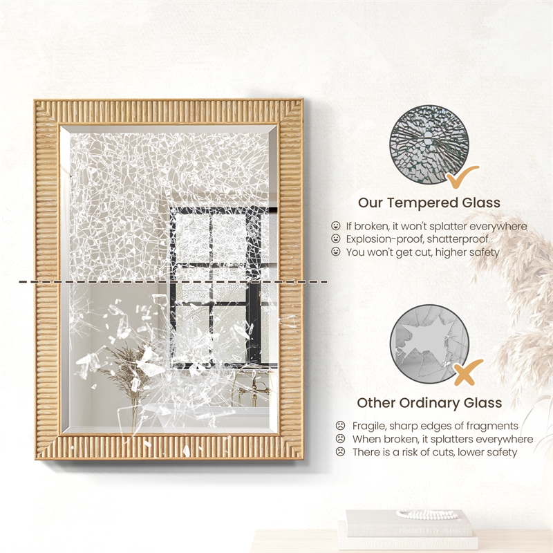 Bangalore 24 in.W x 31.9 in.H Wood Framed Medicine Cabinet in Washed Ash Grey