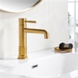 Vinnova Mexico Single High-Handle Hole Lever Vessel Brushed Gold Bathroom Faucet