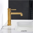 Vinnova Mexico Single High-Handle Hole Lever Vessel Brushed Gold Bathroom Faucet
