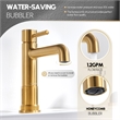 Vinnova Mexico Single High-Handle Hole Lever Vessel Brushed Gold Bathroom Faucet