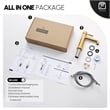 Vinnova Mexico Single High-Handle Hole Lever Vessel Brushed Gold Bathroom Faucet