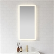 Beijing 18 in. W x 40 in. H Rectangular Acrylic Frameless LED Bathroom Mirror