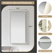 Beijing 18 in. W x 40 in. H Rectangular Acrylic Frameless LED Bathroom Mirror