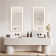 Beijing 18 in. W x 40 in. H Rectangular Acrylic Frameless LED Bathroom Mirror
