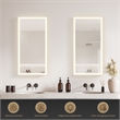 Beijing 18 in. W x 40 in. H Rectangular Acrylic Frameless LED Bathroom Mirror