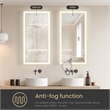 Beijing 18 in. W x 40 in. H Rectangular Acrylic Frameless LED Bathroom Mirror