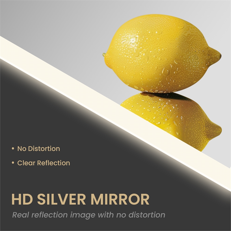 Beijing 24 in. W x 40 in. H Rectangular Acrylic Frameless LED Bathroom Mirror