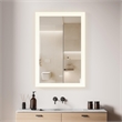 Beijing 24 in. W x 40 in. H Rectangular Acrylic Frameless LED Bathroom Mirror