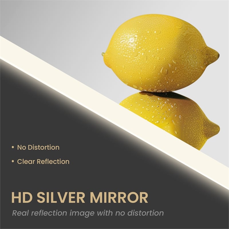 Beijing 32 in. W x 36 in. H Rectangular Acrylic Frameless LED Bathroom Mirror