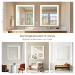 Beijing 32 in. W x 36 in. H Rectangular Acrylic Frameless LED Bathroom Mirror