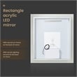 Beijing 32 in. W x 36 in. H Rectangular Acrylic Frameless LED Bathroom Mirror