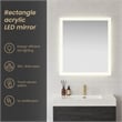 Beijing 32 in. W x 36 in. H Rectangular Acrylic Frameless LED Bathroom Mirror