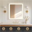 Beijing 32 in. W x 36 in. H Rectangular Acrylic Frameless LED Bathroom Mirror