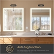 Beijing 32 in. W x 36 in. H Rectangular Acrylic Frameless LED Bathroom Mirror