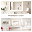 Beijing 48 in. W x 32 in. H Rectangular Acrylic Frameless LED Bathroom Mirror