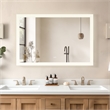 Beijing 48 in. W x 32 in. H Rectangular Acrylic Frameless LED Bathroom Mirror