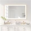 Beijing 48 in. W x 32 in. H Rectangular Acrylic Frameless LED Bathroom Mirror