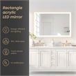 Beijing 48 in. W x 32 in. H Rectangular Acrylic Frameless LED Bathroom Mirror