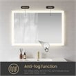 Beijing 48 in. W x 32 in. H Rectangular Acrylic Frameless LED Bathroom Mirror