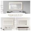 Beijing 60 in. W x 32 in. H Rectangular Acrylic Frameless LED Bathroom Mirror