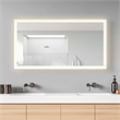 Beijing 60 in. W x 32 in. H Rectangular Acrylic Frameless LED Bathroom Mirror