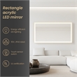 Beijing 60 in. W x 32 in. H Rectangular Acrylic Frameless LED Bathroom Mirror
