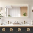Beijing 60 in. W x 32 in. H Rectangular Acrylic Frameless LED Bathroom Mirror