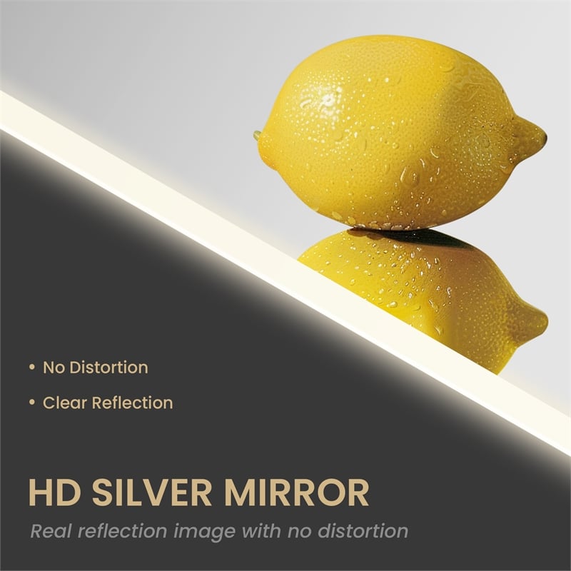 Beijing 72 in. W x 32 in. H Rectangular Aluminum Frameless LED Bathroom Mirror