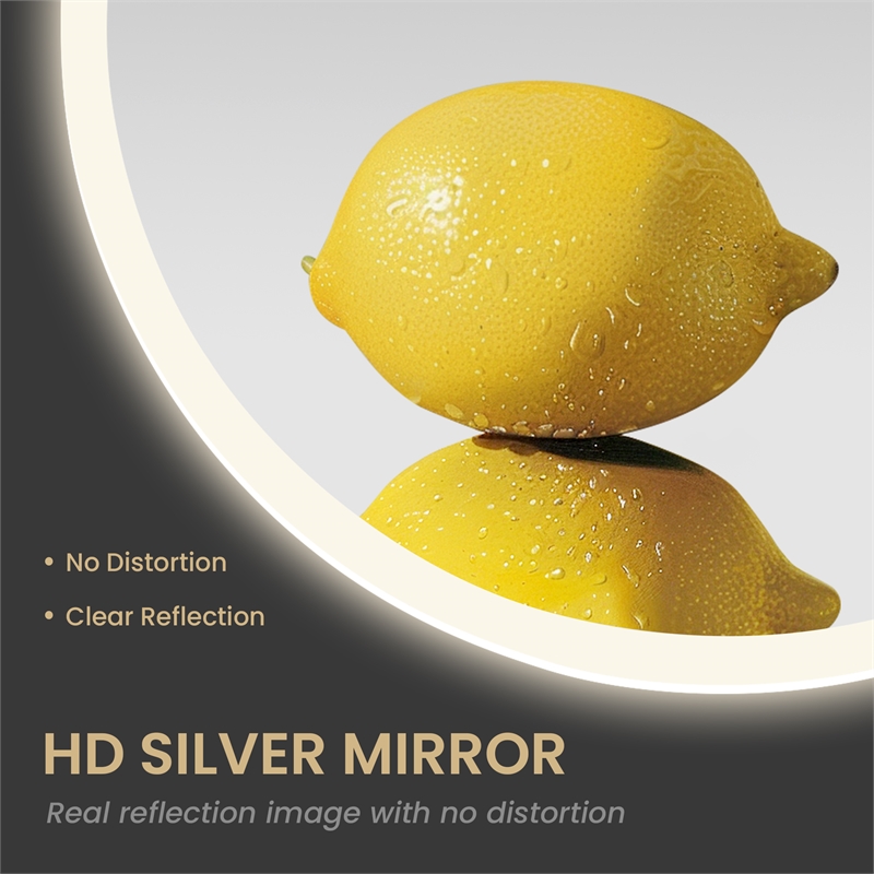 Moscow 32 in. W x 32 in. H Circular Aluminum Frameless LED Bathroom Mirror