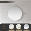 Moscow 32 in. W x 32 in. H Circular Aluminum Frameless LED Bathroom Mirror