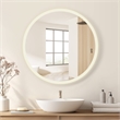 Moscow 32 in. W x 32 in. H Circular Aluminum Frameless LED Bathroom Mirror