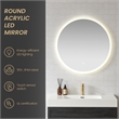 Moscow 32 in. W x 32 in. H Circular Aluminum Frameless LED Bathroom Mirror