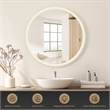 Moscow 32 in. W x 32 in. H Circular Aluminum Frameless LED Bathroom Mirror