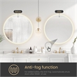 Moscow 32 in. W x 32 in. H Circular Aluminum Frameless LED Bathroom Mirror
