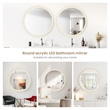 Moscow 36 in. W x 36 in. H Circular Aluminum Frameless LED Bathroom Mirror