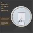 Moscow 36 in. W x 36 in. H Circular Aluminum Frameless LED Bathroom Mirror
