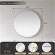 Moscow 36 in. W x 36 in. H Circular Aluminum Frameless LED Bathroom Mirror