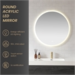 Moscow 36 in. W x 36 in. H Circular Aluminum Frameless LED Bathroom Mirror